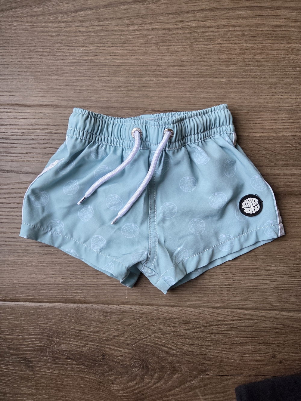 Binky Bro Infant Teal Swim Shorts with Drawstring